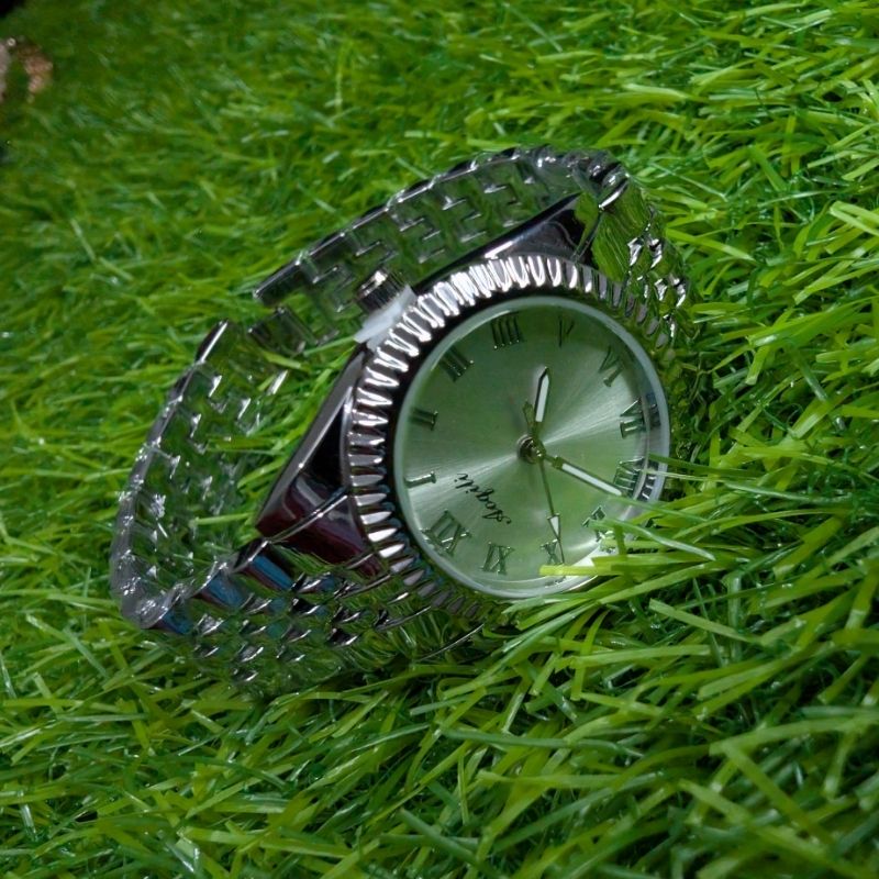 Watch Aogili Silver Chain With White Round Dial