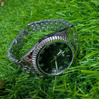 Watch Aogili Silver Chain With Black Round Dial