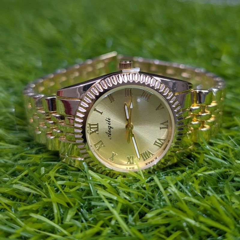 Aogili Golden Chain With Golden Round Dial