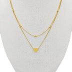 Heart-shaped Stainless Steel Double-layer Necklace