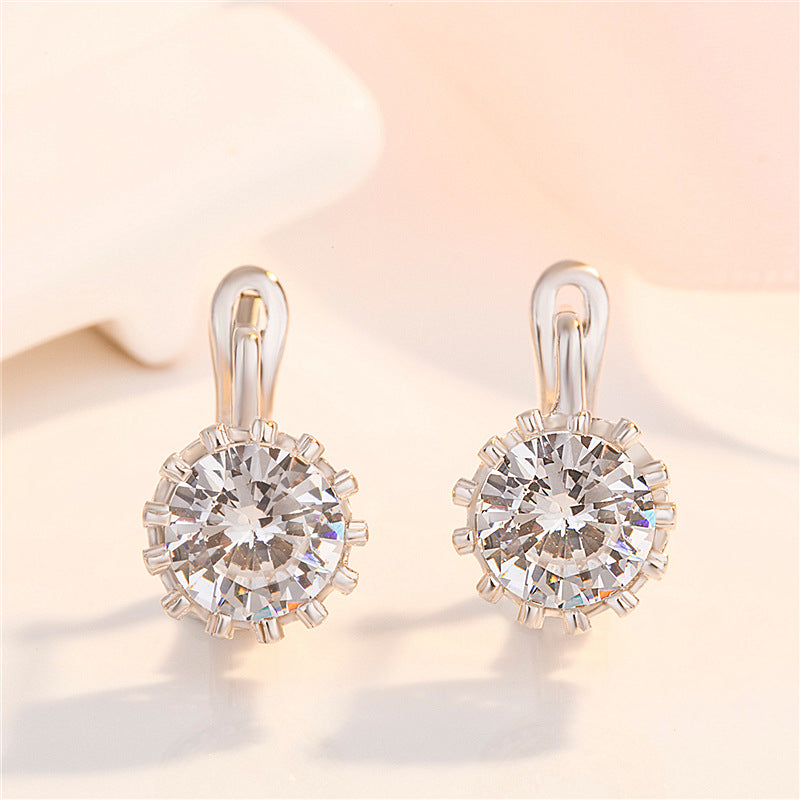 Korean Retro Crown Earrings Ear Clip