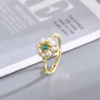 Open Ring Copper-plated Gold Hollow Retro