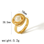 Niche High-grade Western Classy Style Pearl Ring