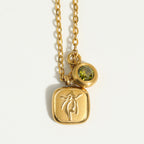 December Birthday Stone Pendant High Color Retention Necklace