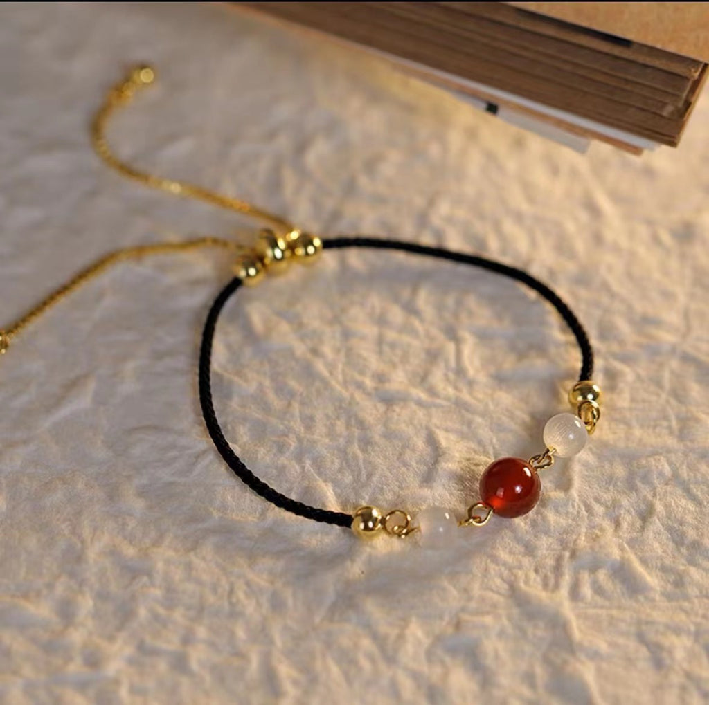 Simple Red Agate Bracelet Female Birth Year Lucky