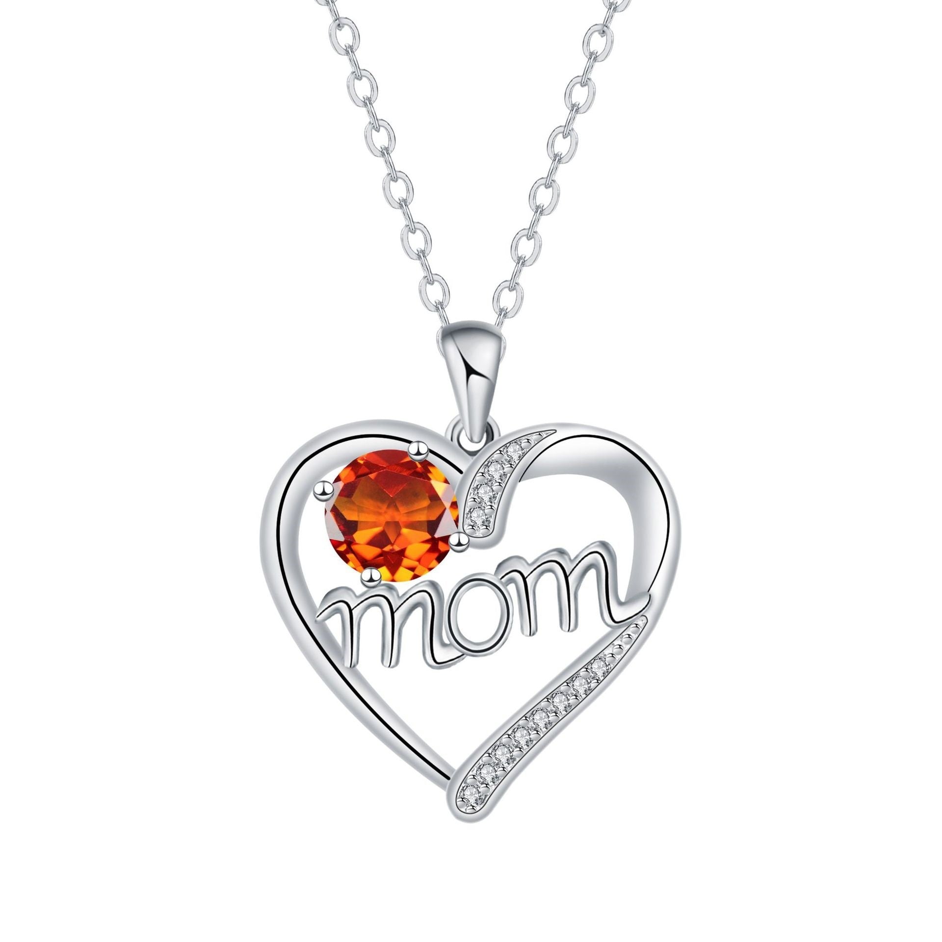Love Heart-shaped Diamond MOM Jewelry Ornament