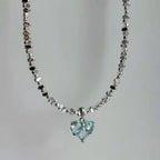 Super Copper Inlaid Zircon Love Pendant Necklace Summer Irregular