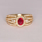Unique Cross Winding Design Ring Birthday Gift Zircon