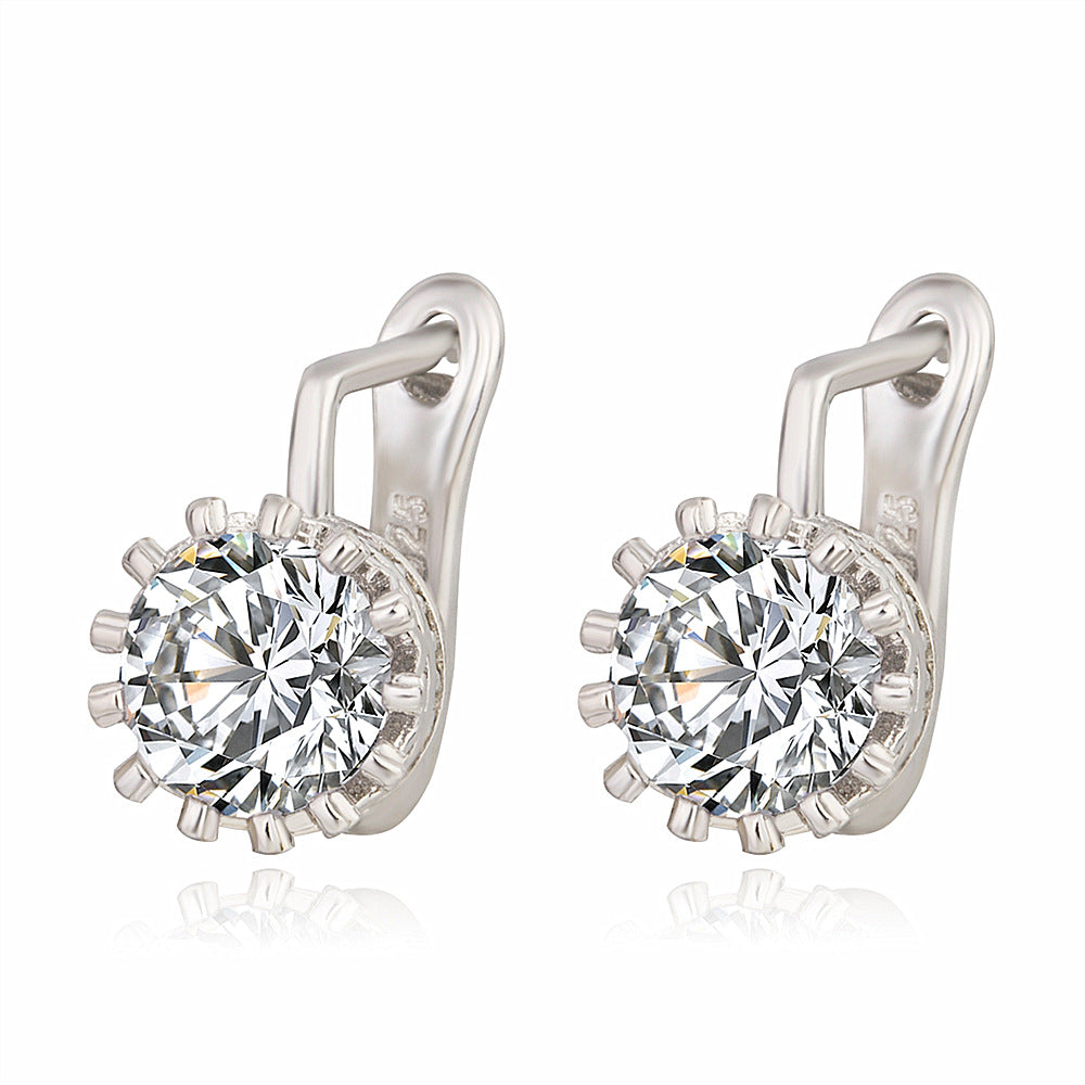 Korean Retro Crown Earrings Ear Clip