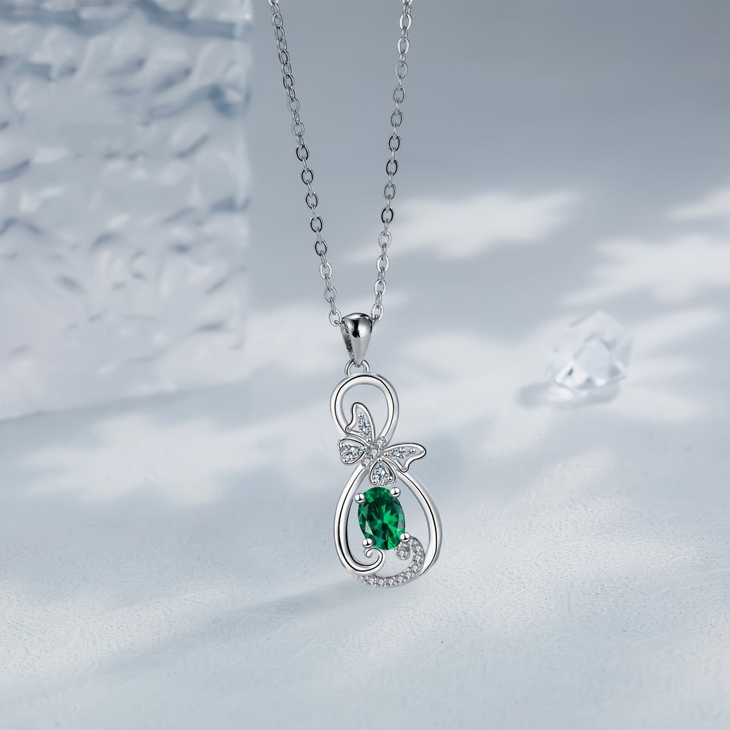 Women's Fashion Infinite Symbol Butterfly Necklace
