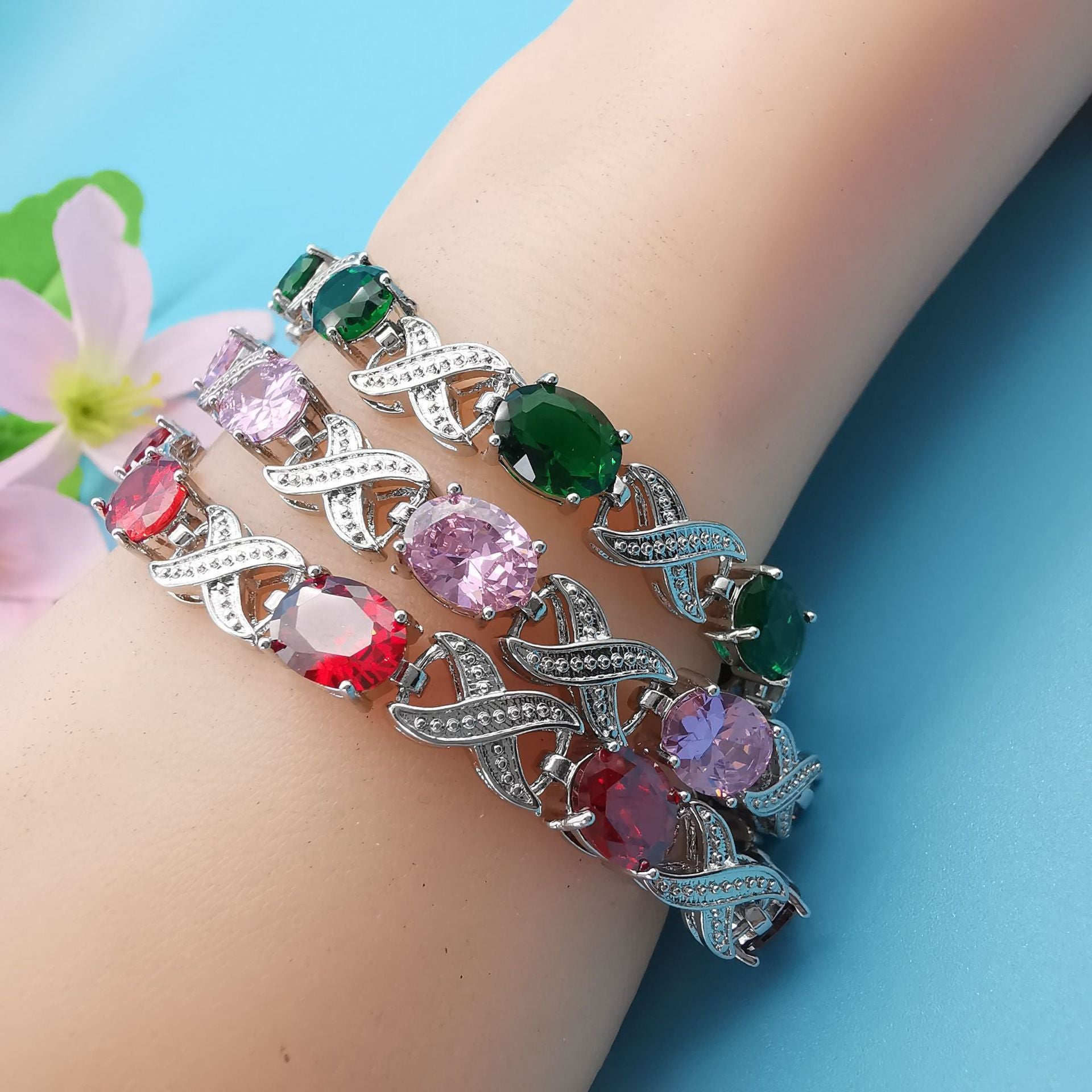 European And American Fashion Popular Jewelry Zircon Bracelet Gift
