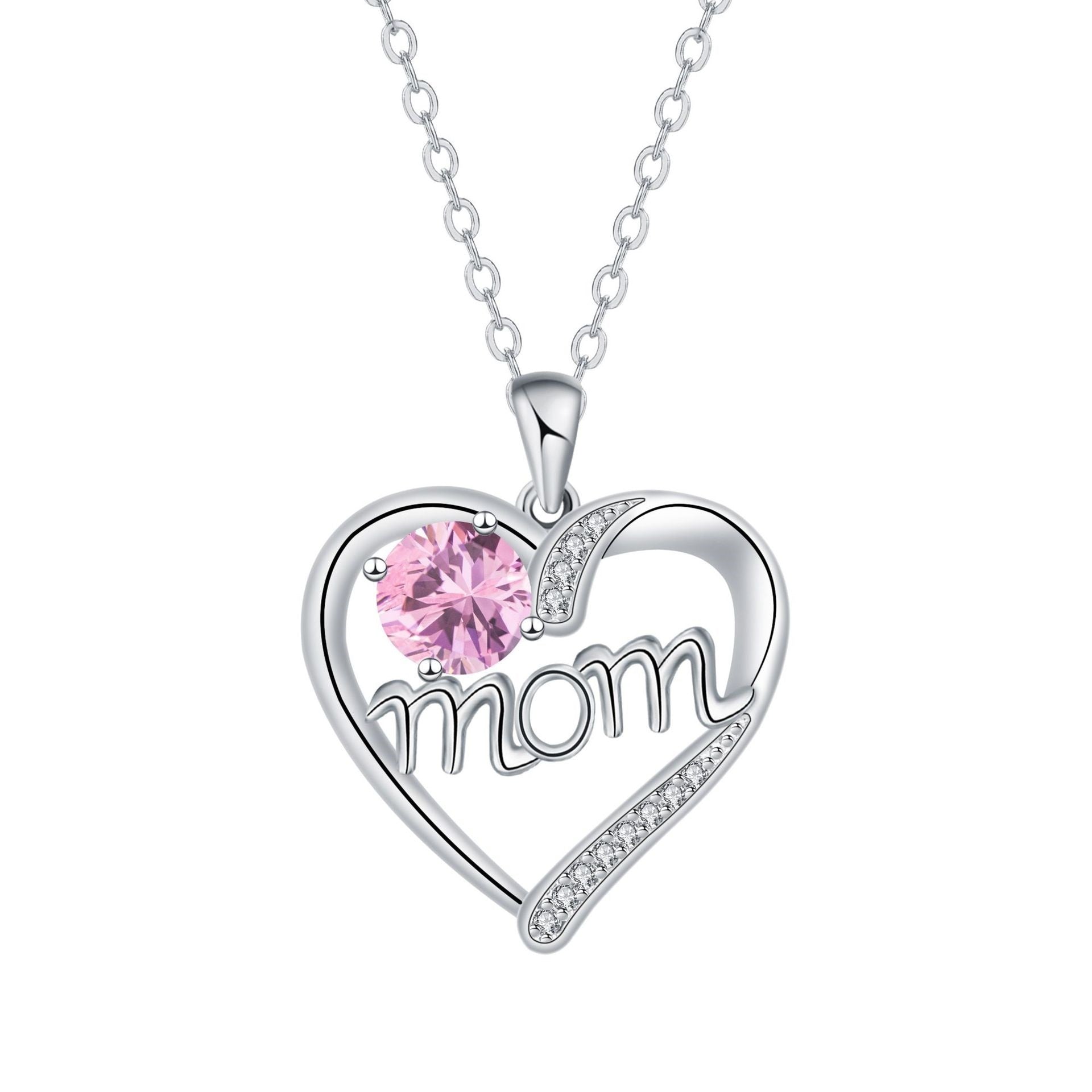 Love Heart-shaped Diamond MOM Jewelry Ornament