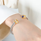 Titanium Steel Inlaid Twelve-color Zircon Bracelet