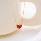 Red Peach Heart Short Necklace For Ladies Necklace