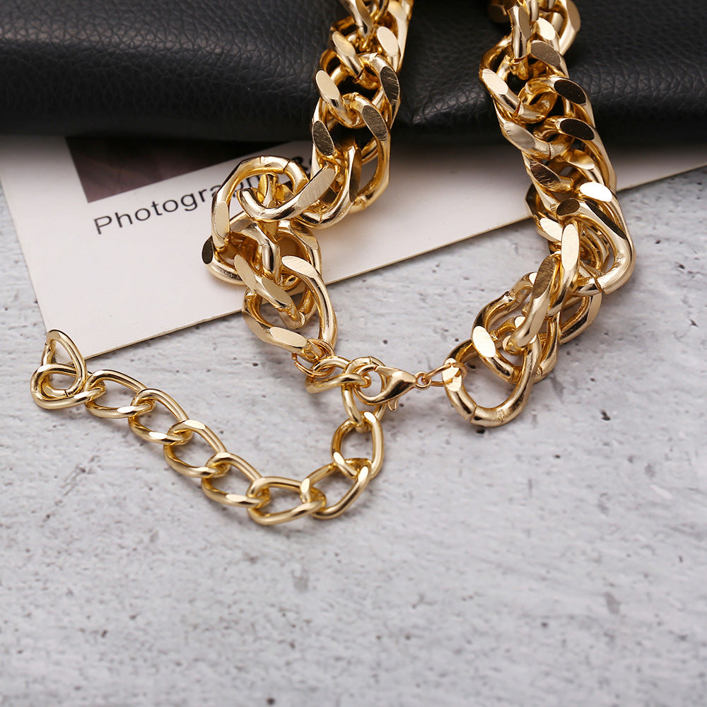 Women's Simple Solid Color Thick Chain Necklace