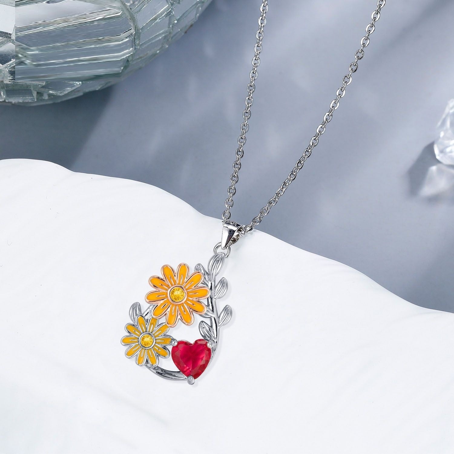 Pastoral Style Chrysanthemum Pendant Fashion Special-interest SUNFLOWER Necklace For Women