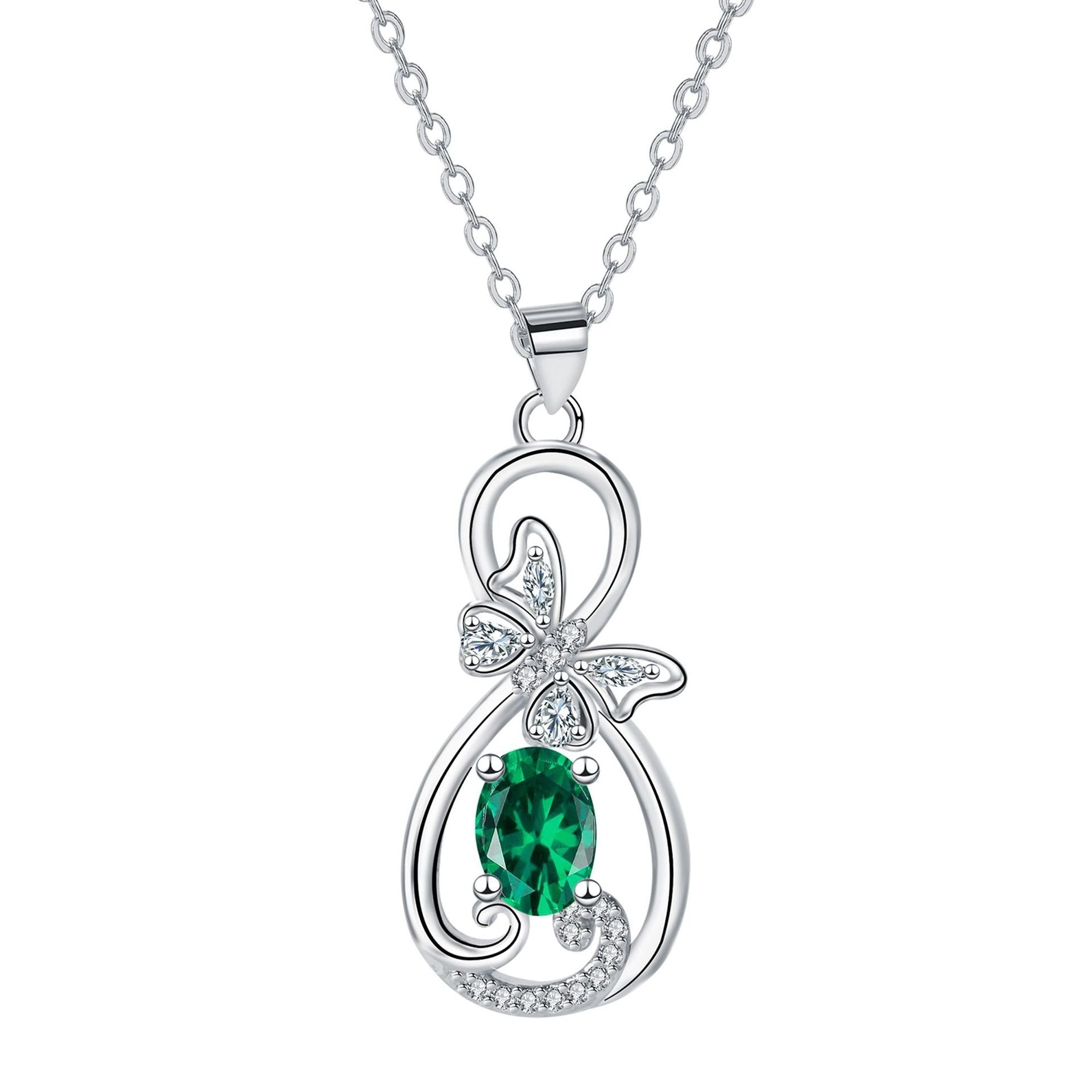 Women's Fashion Infinite Symbol Butterfly Necklace
