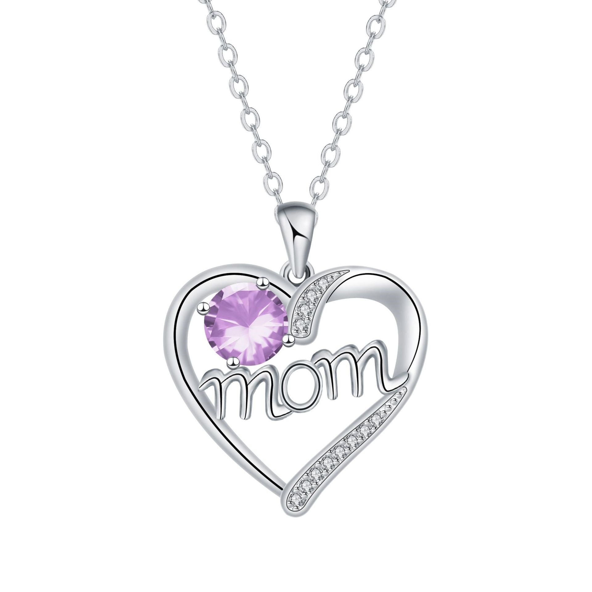 Love Heart-shaped Diamond MOM Jewelry Ornament